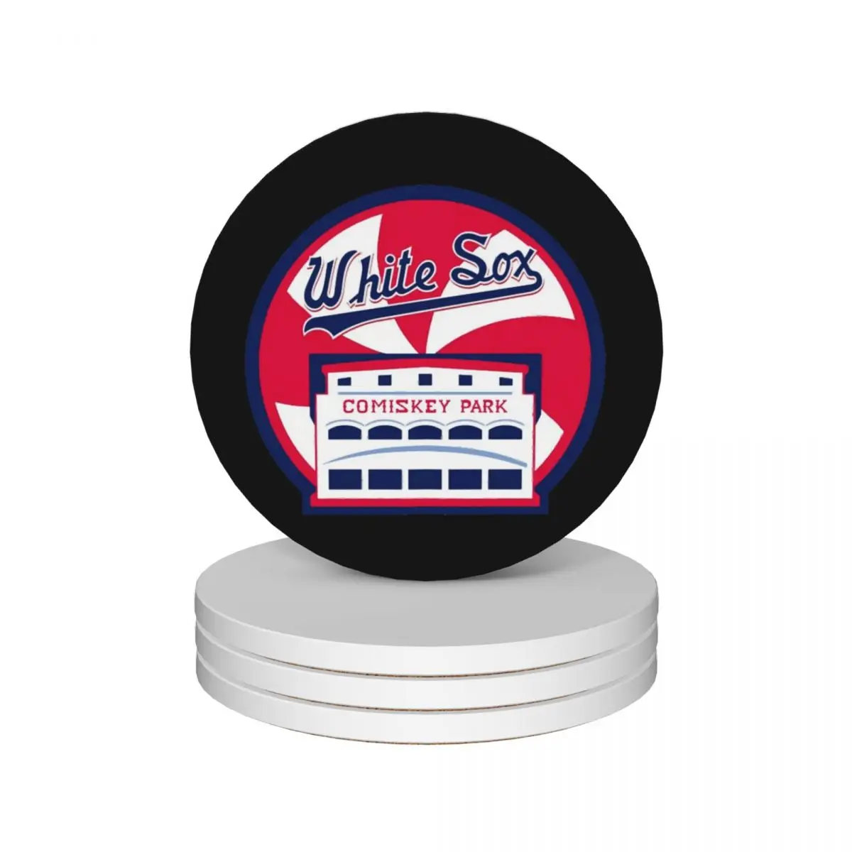 

Art - Chicago White Sox Ceramic Coasters (Set of 4) cup holder eat table slate Coasters