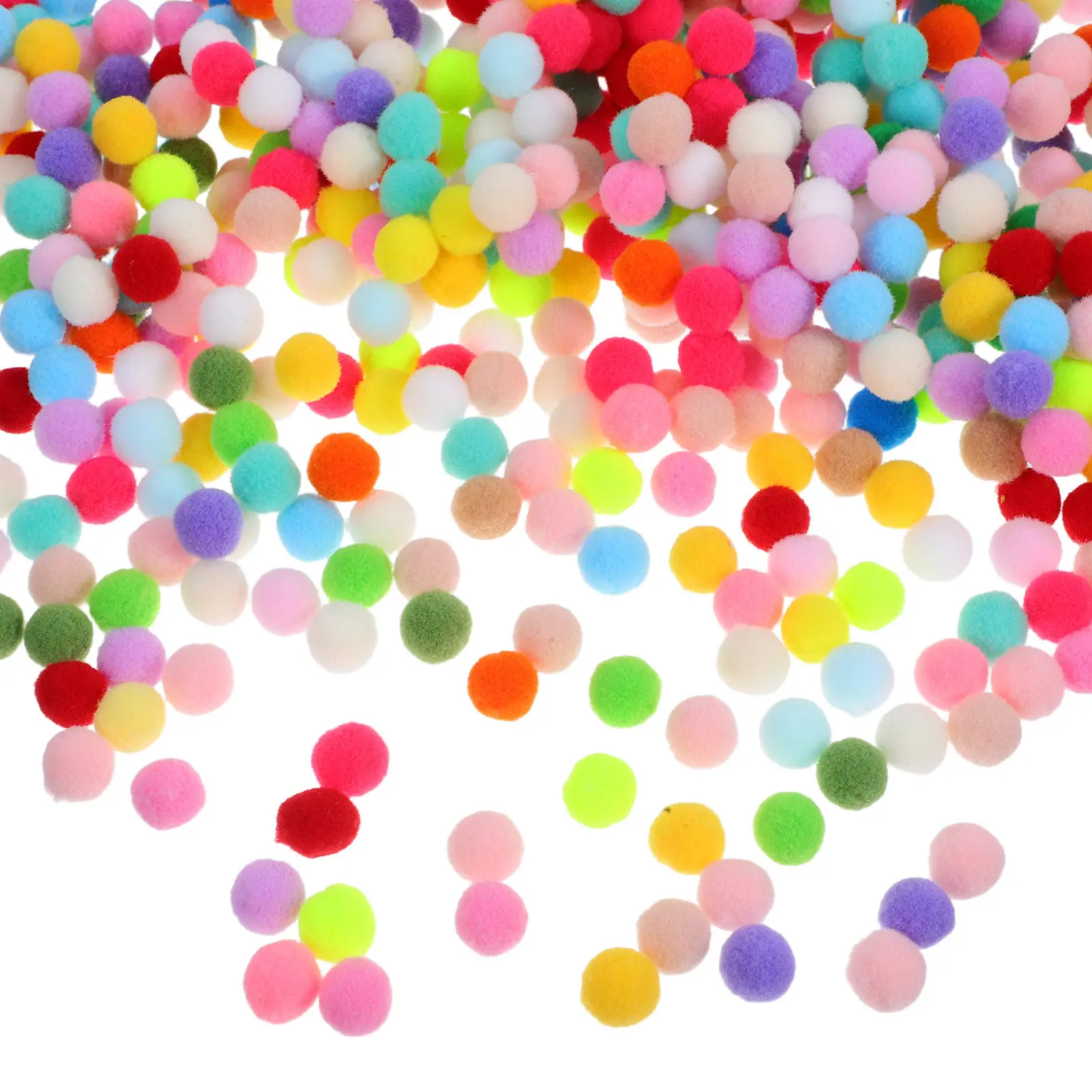 

1000 шт. мягких эластичных помпонов для рукоделия, 15 см, маленькие декоративные шарики для творческих проектов, товары для детского творчества