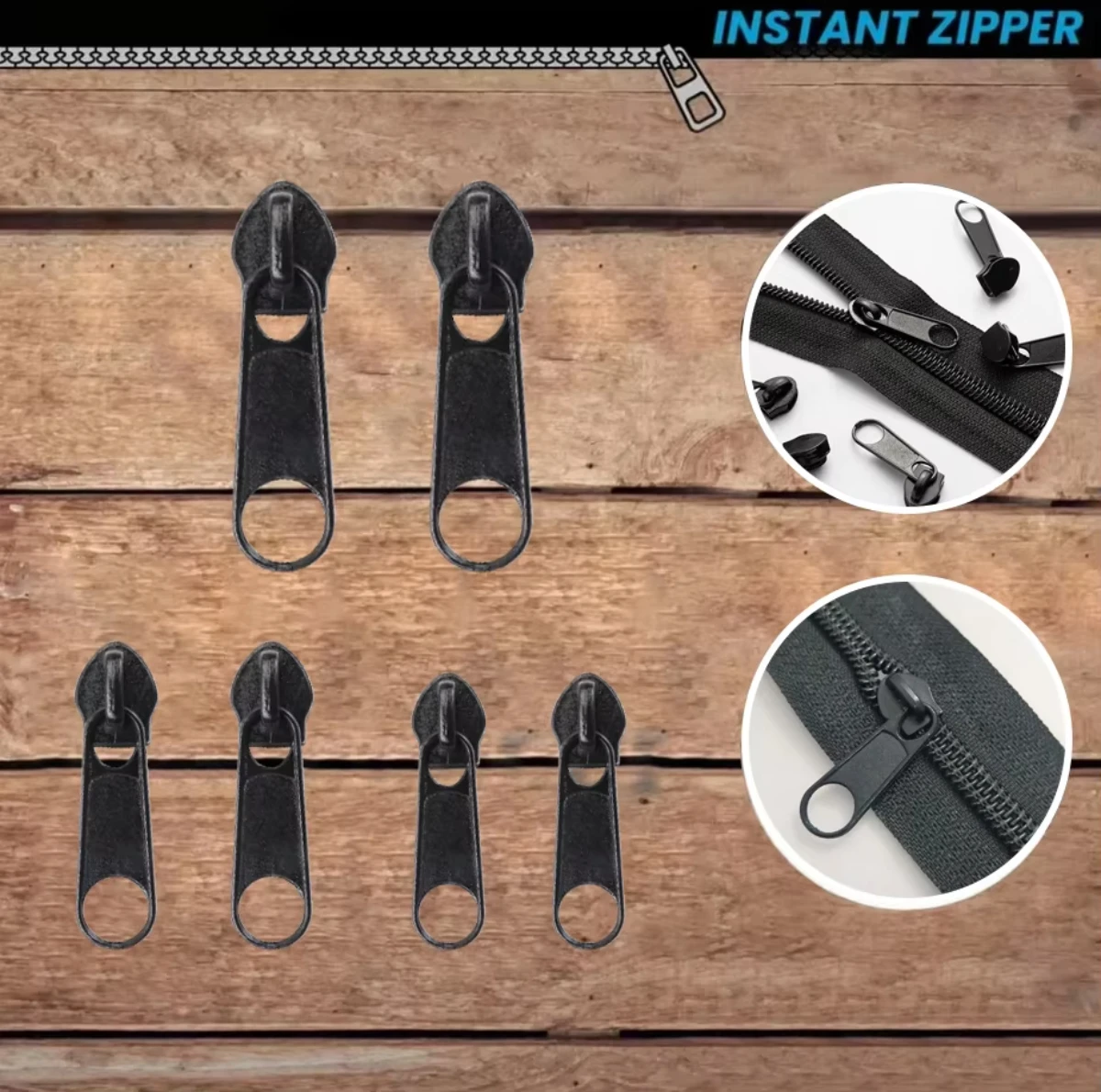 3 Sizes Universal Instant Fix Zipper Repair Kit Replacement Zip Slider Teeth Rescue Sewing Clothes Bag Zippers Tool 2026