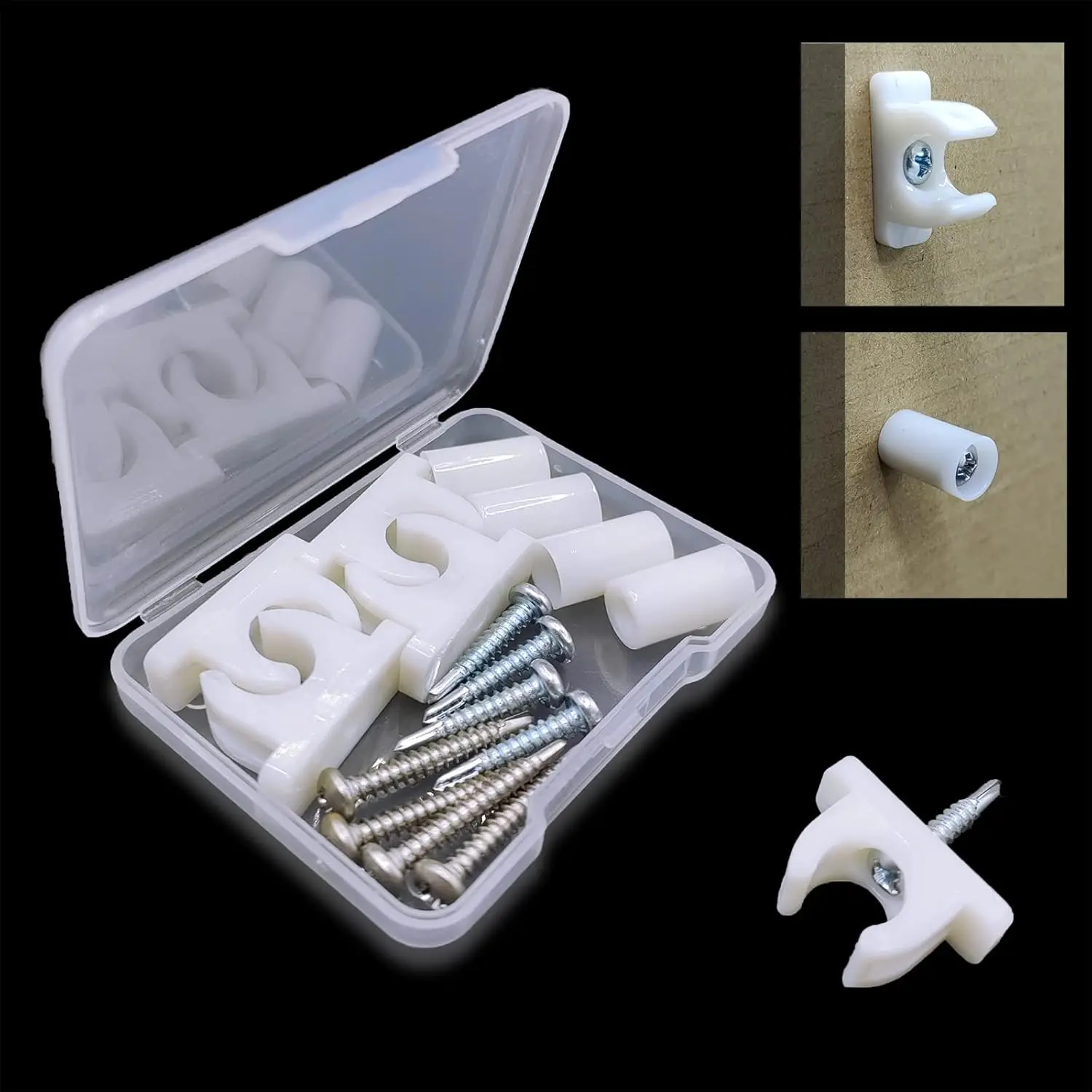 

Universal False Cabinet Clips with Snap Mechanism - Sink Cabinet Hardware Replacement Set (4, Clear)