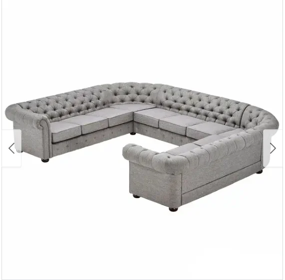 Hotel Lobby Fabric Sofa Dining Booth Modular Lounge Restaurant U Shape Seating Sofa Fabric
