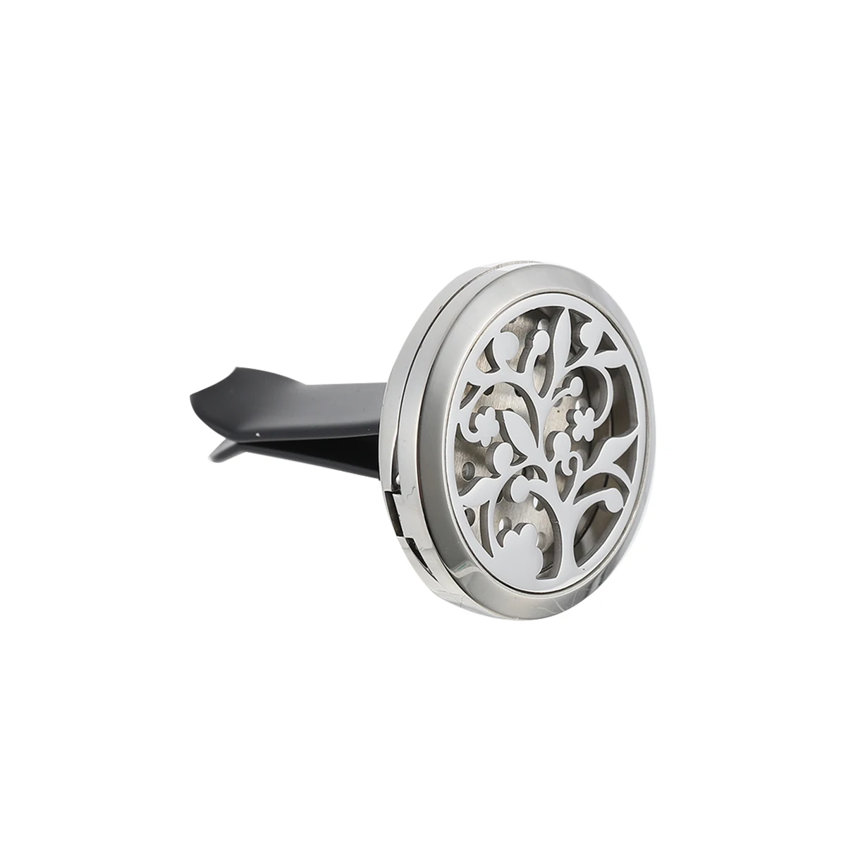 

Car Aromatherapy Clip Vent Diffuser Fragrance Freshener Decoration Mother Day Gifts Stainless Steel Natural Pattern Hollow Out