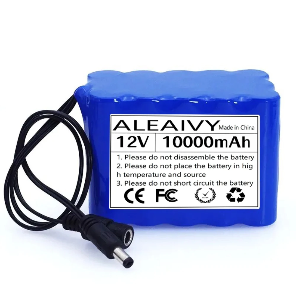 

High-Capacity 12V 10000mAh 3S5P 18650 Battery – Li-ion Pack with DC Port & Charge Monitoring for Replacement