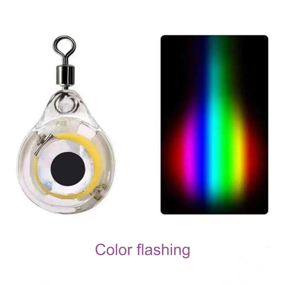 10 Stück Unterwasser-Nachtlichtköder, Mini-Augenform, Fischköder, Lockstoff, batteriebetriebenes LED-Köderlicht für Meerwasser, Süßwasser