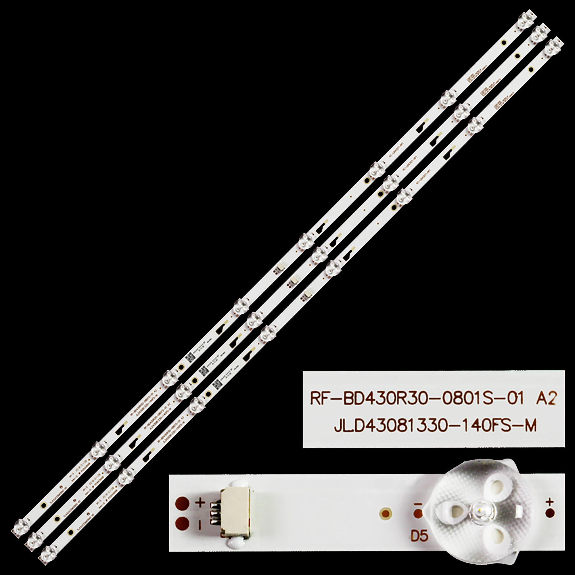 شريط LED لـ T43D16SF-01B PLE-43S07FHD 43D1620 43L3600C T43D18SFS E 469119   T43D18SFS-01B T43D19SFS-01W TL43JTX332M08A