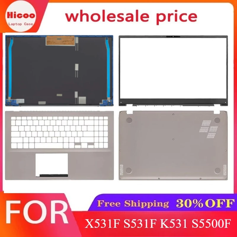 New For X531F S531F K531 S5500F LCD Back Cover Rear Lid Top Case/Front Bezel/Palmrest/Bottom Case/grey/green/golden/red