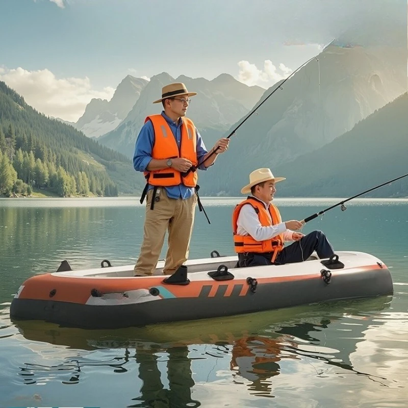 Bote inflable para Kayak, bote de goma, bote de asalto grueso, pesca salvaje