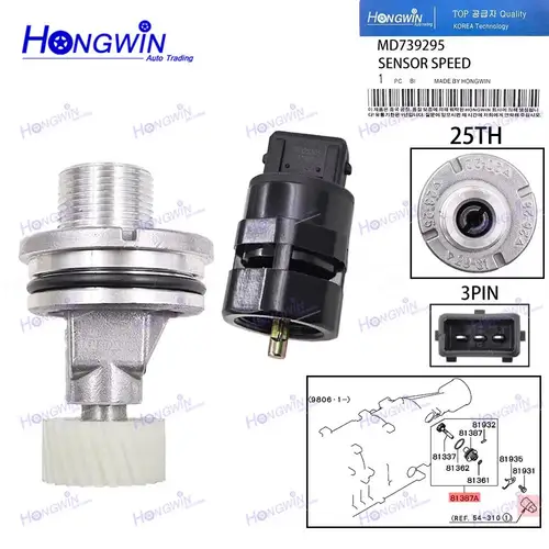 Imagen 1 del producto Manga de engranaje de velocímetro 25T MD739295 para Mitsubishi L200 2800DIESEL 2500DIESEL PAJERO/MONTERO SPORT MD739295