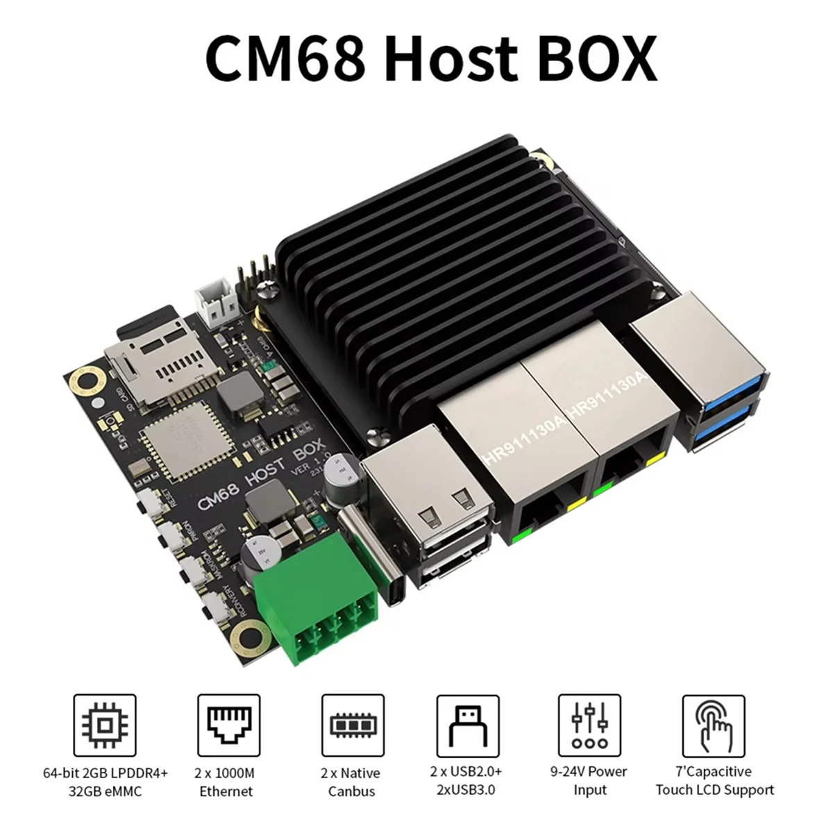 2025+ CM68 Host Box & CM68 Core Board -Compatible Output 2x1000M Ethernet 5xUSB Port -A55 CANBus for Klipper