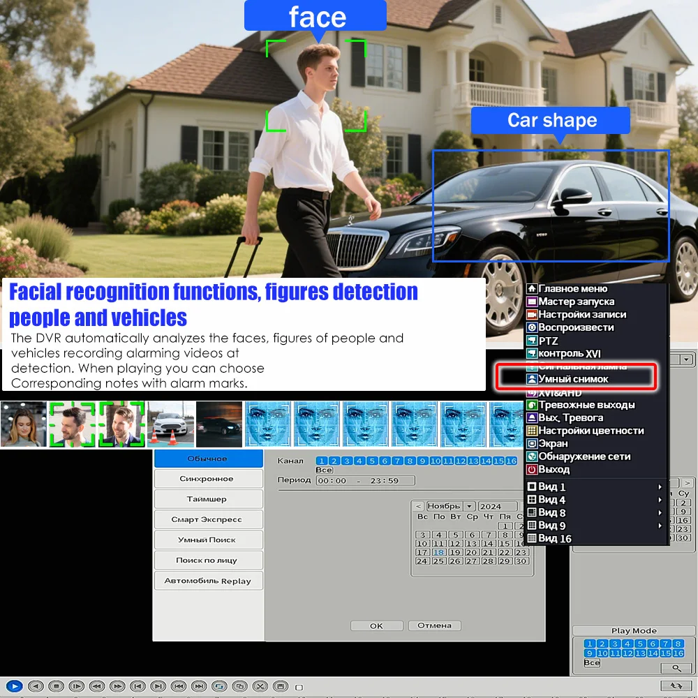 ahanor 4CH 5M-N 8CH 1080N AHD DVR حلول تسجيل CCTV المرنة