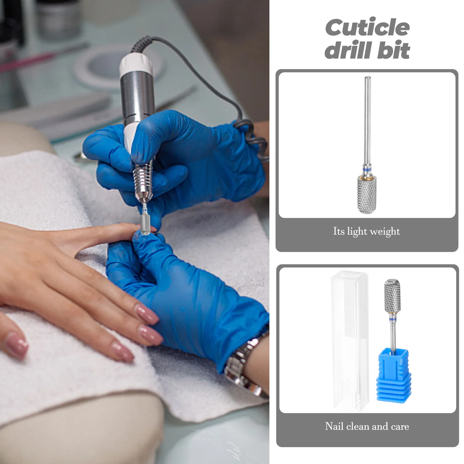 Broca para uñas acrílicas, limpiador de cutículas, herramienta de manicura, elimina esmalte de Gel, brocas de tungsteno, accesorios para el cuidado de las uñas
