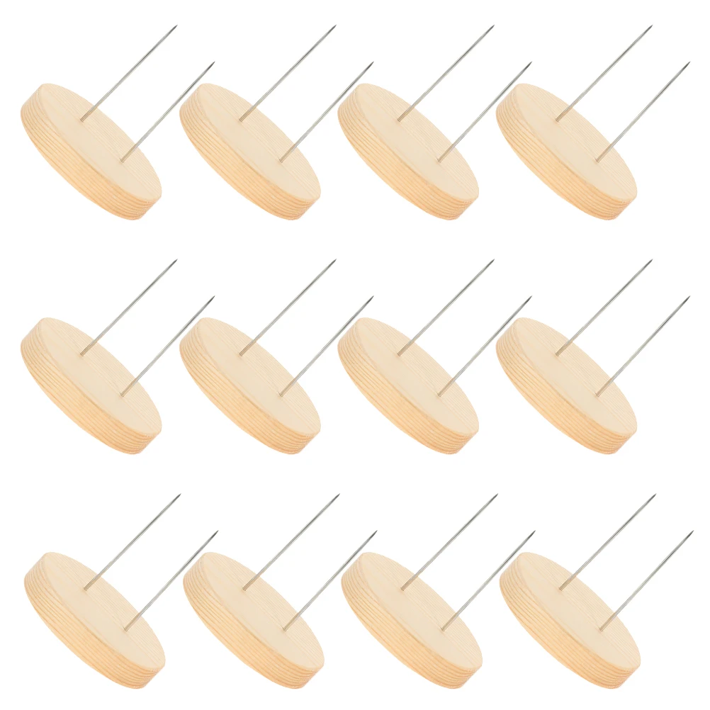 

12pcs Crochet Display Stand Wood DIY Accessory Clay Showing Rack Home Studio Shop Display Supports Bracket Pin