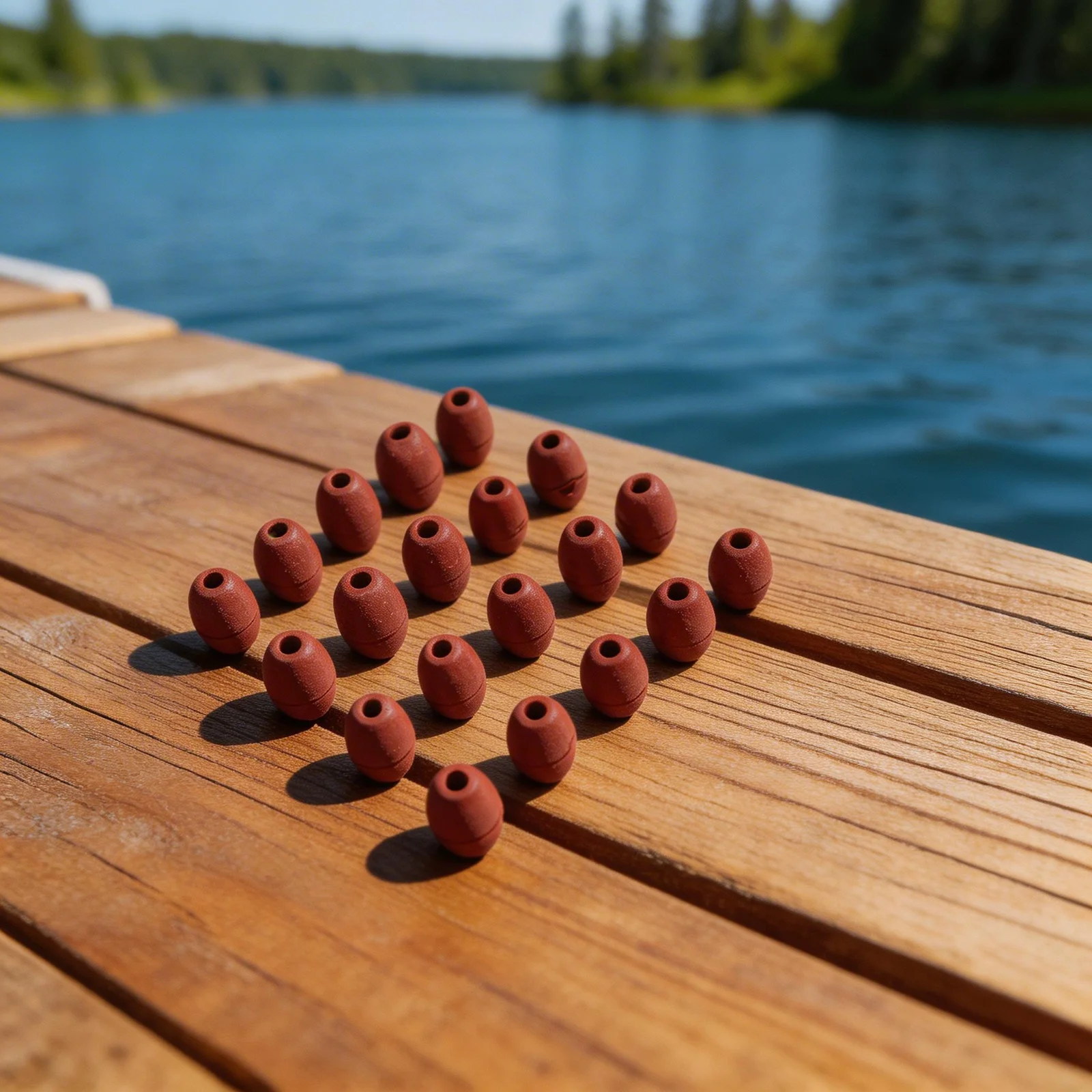 PVC Perforated Float Ball Set 20pcs for Fishing Net Deployment with Integrated Molding and 6mm Aperture for Rope Threading