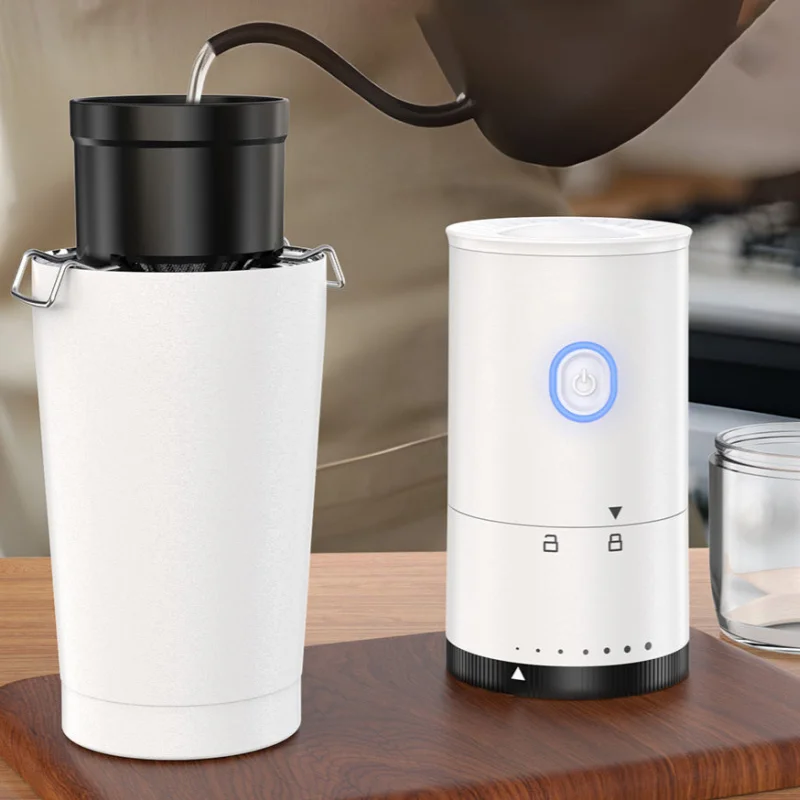 مطحنة حبوب القهوة اليدوية المحمولة للسفر والتخييم، نتوءات سيراميك، مناسبة للاستخدام المنزلي والخارجي