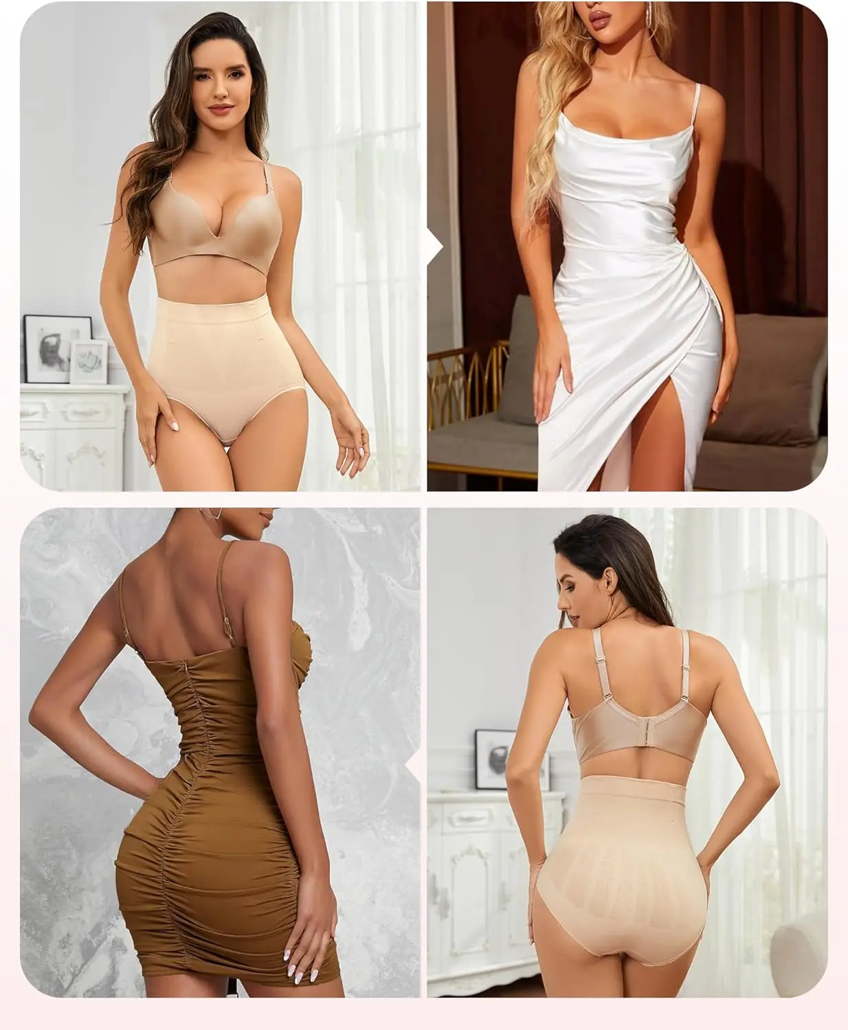 High Waisted Shapewear Underwear for Women Body Shaping Briefs Seamless Panty
