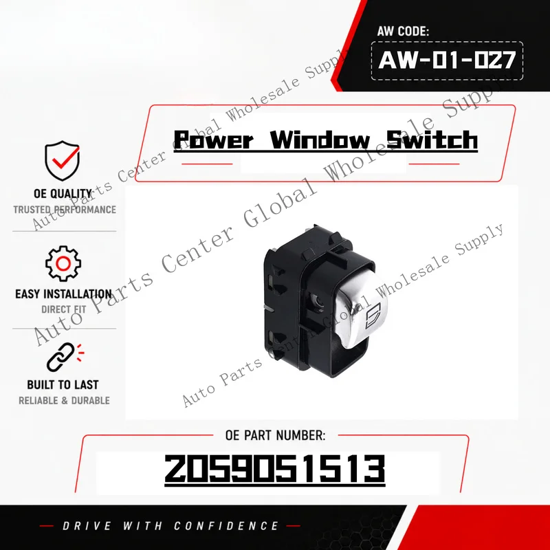 L+ New Rear Power Window Switch For Mercedes-Benz C300 C43 AMG 17-21 2059051513