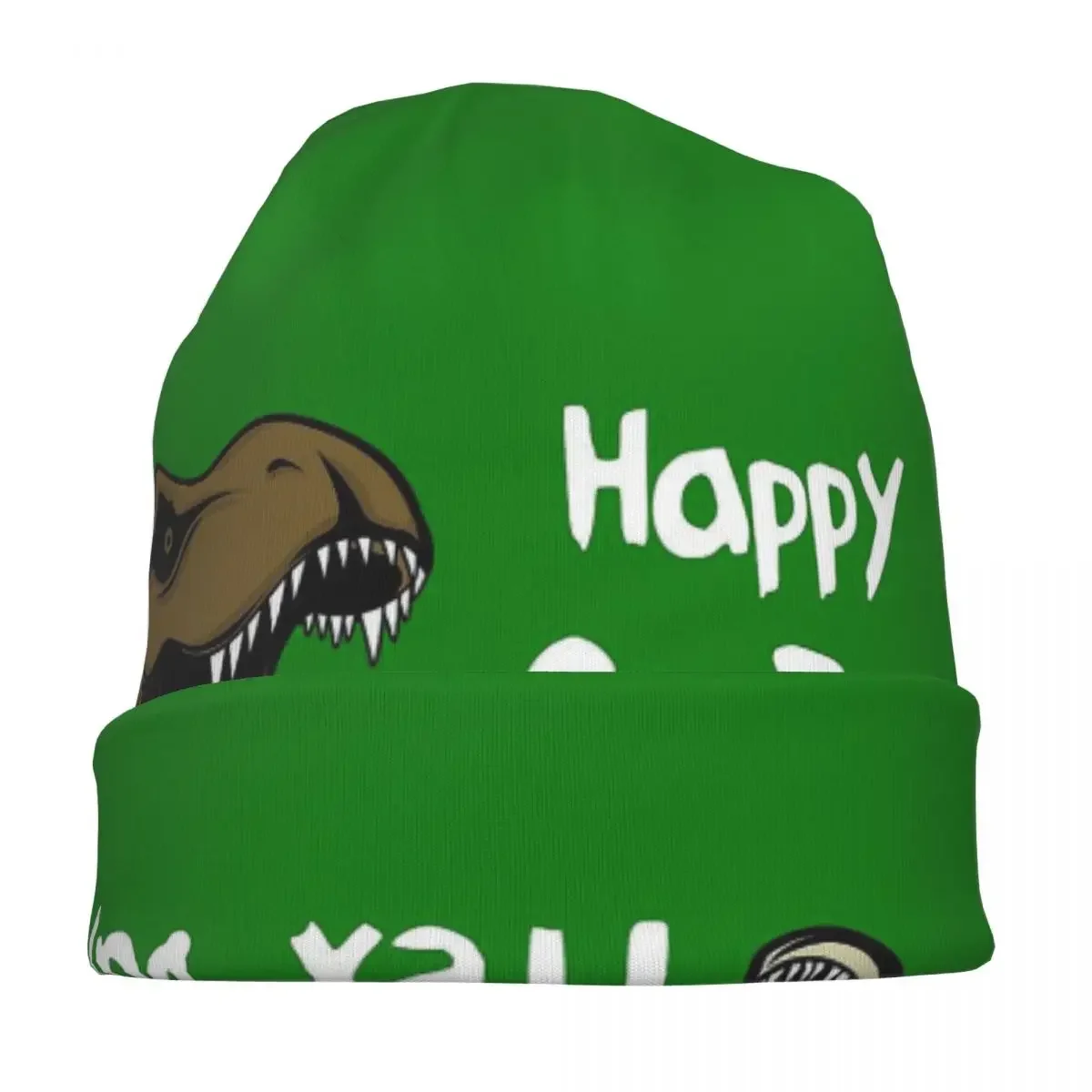 Saint Patrick T-Rex Knitted hat for men and women  Saint Patrick's Day Gift Unisex winter warm brimless urinal hat