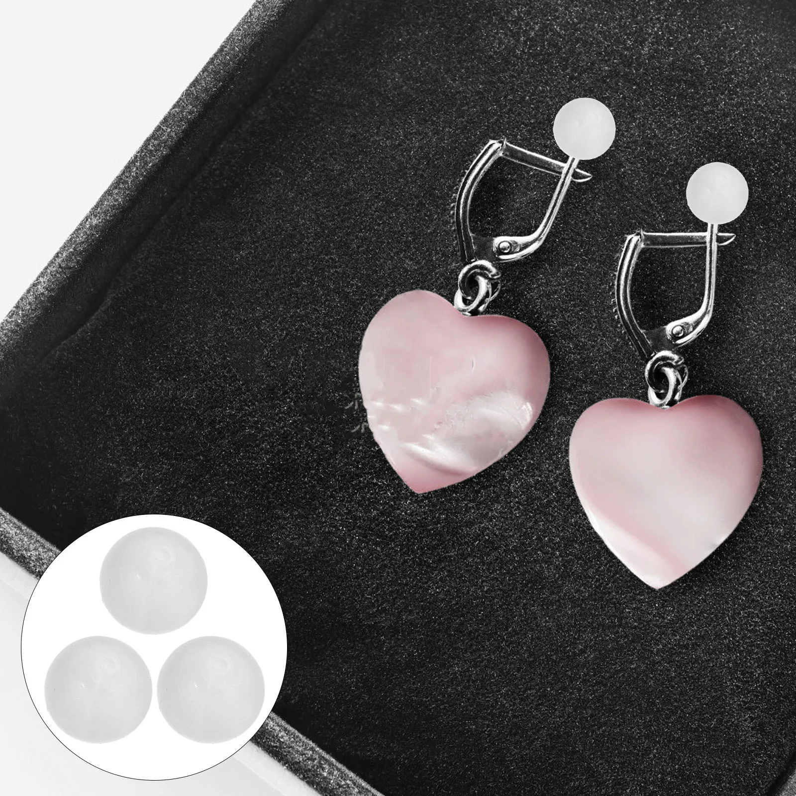 

50Pcs Pierced Earring Backs Silicone Locking Replacement Secure Stud Earrings Support for Droopy Heavy Earrings