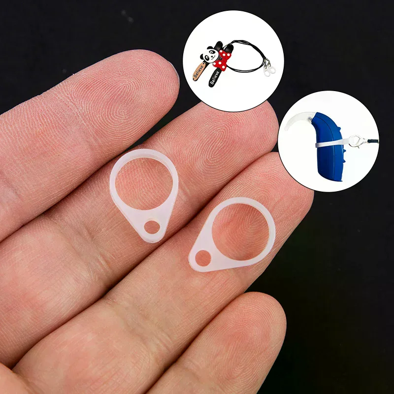 /Kuz/Silicone Loops for BTE Hearing Aid Clip Clips Three Size 11 mm 9 mm 7 mm 2Pcs
