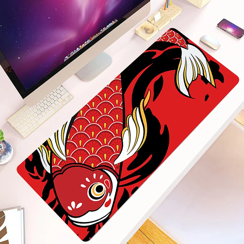 Mouse Pads Fish Taichi Neutral Table Mats Computer Mousepad Company Big Desk Pad 40x90cm Large Gamer Mousepads Rubber Mouse Mat