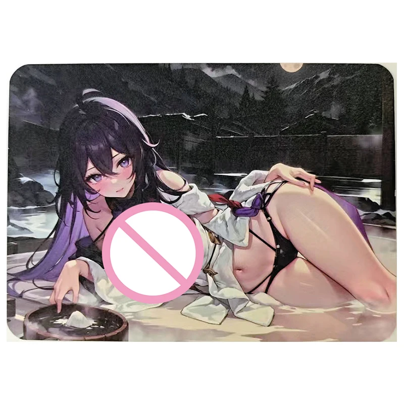 Anime deusa história raro tamanho a6 cartão colecionável yae miko bronya shenhe furina raiden shogun yoimiya brinquedos para menino presente de aniversário