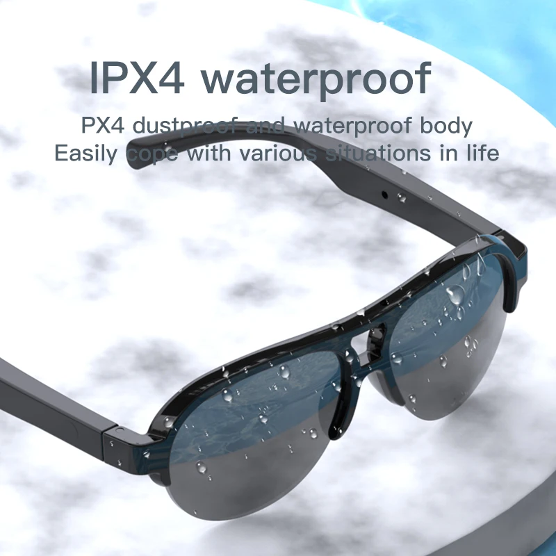 IP4 Waterproof Connected Bezel F08 Outdoor Sunglasses With Bluetooth Headphones Wireless Stereo Android Glasses Trend 2024 Uv400