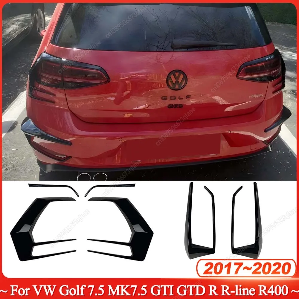 

Задний бампер автомобиля, воздушный нож, задний фонарь, черный для VW Golf 7.5 MK7.5 GTI GTD R R-line R400 2017-2020, комплекты кузова из АБС-пластика, тюнинг