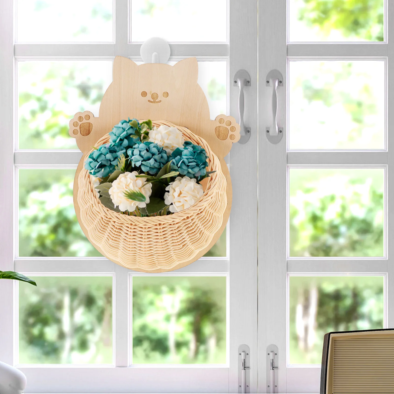 Hanging Woven Basket Storage Fruit Wall Decorate Planter Rattan Baskets for Kitchen Fruits Hammock