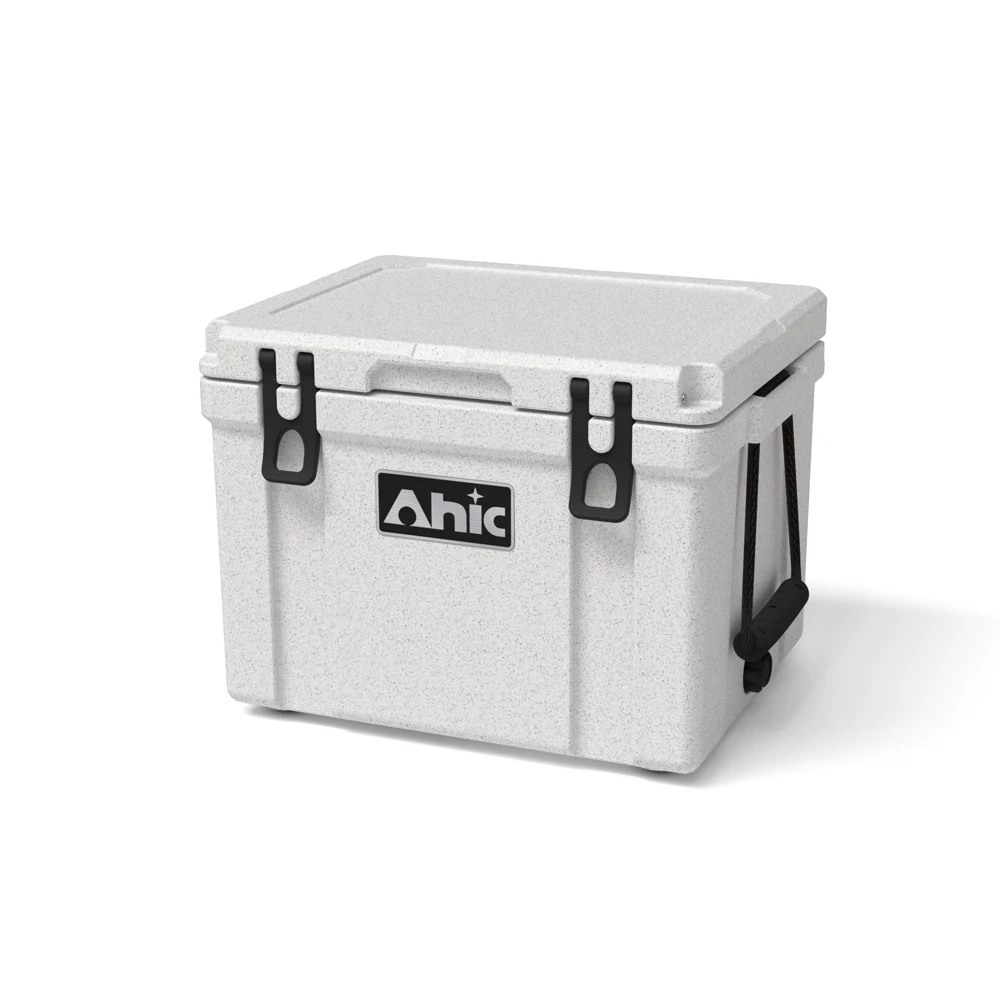 25L Fishing Cooler Marble White Color Ice Box friendly Features Rotomolding Hard Cooler for Outdoor Camping Travel Picnic view 5