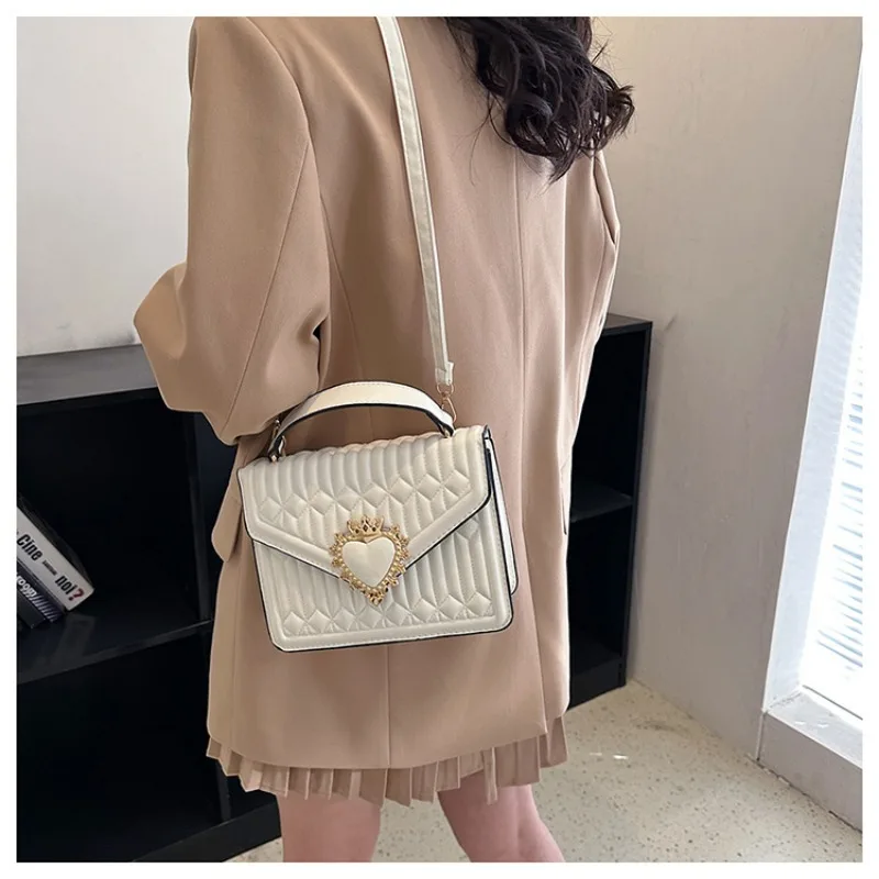 Texture Trendy Solid Color Crossbody Bag Pleated Handbag New Korean Version Shoulder Bag Fashion Female Crossbody Bag for Women