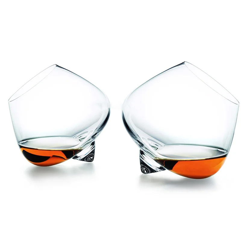 Whisky Beer Glass Cup Belly Whiskey Verres Drinking Tumbler Cocktail Wine Vaso Spin Whiskey Tazas Brandy Cups Rotate Drinkware