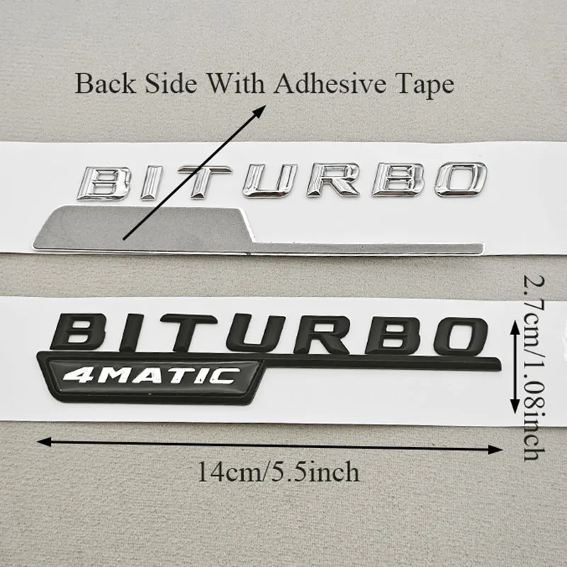 Logo TURBO 4MATIC Auto-Emblem Beidseitiges Kotflügel-Abzeichen Aufkleber für X247 C117 W117 GLE53 GLA45 A45 A35 CLA35 CLA45 – Detail 5