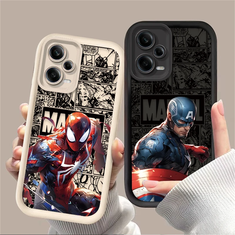 Marvel Spider Man Phone Case for Xiaomi Redmi Note 13 12 11 Pro Plus 4G 5G 12S 11S 10S 10 9 9S 8 12C 13C A3 Soft Silicone Funda