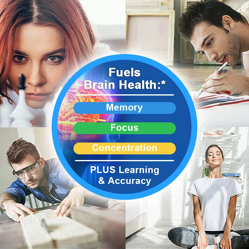 Nootropic Brainpower & Memory Supplement Vitamin B6 & B12 for Improve Intelligence & Focus & Cognitive Clarity Brain Booster