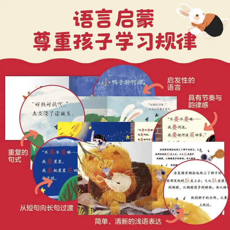 كتب القراءة الصينية المتدرجة للأطفال أساسيات التحضير المستوى 1-6 تأتي مع قائمة الكلمات كتب التعلم الصينية #3