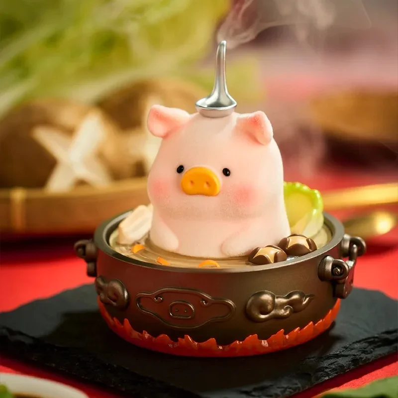 

Genuine Canned LuLu Pig Lu Restaurant Blind Box Flocking Surprise Mystery Box Cute Anime Figure Desktop Model Gift Collection