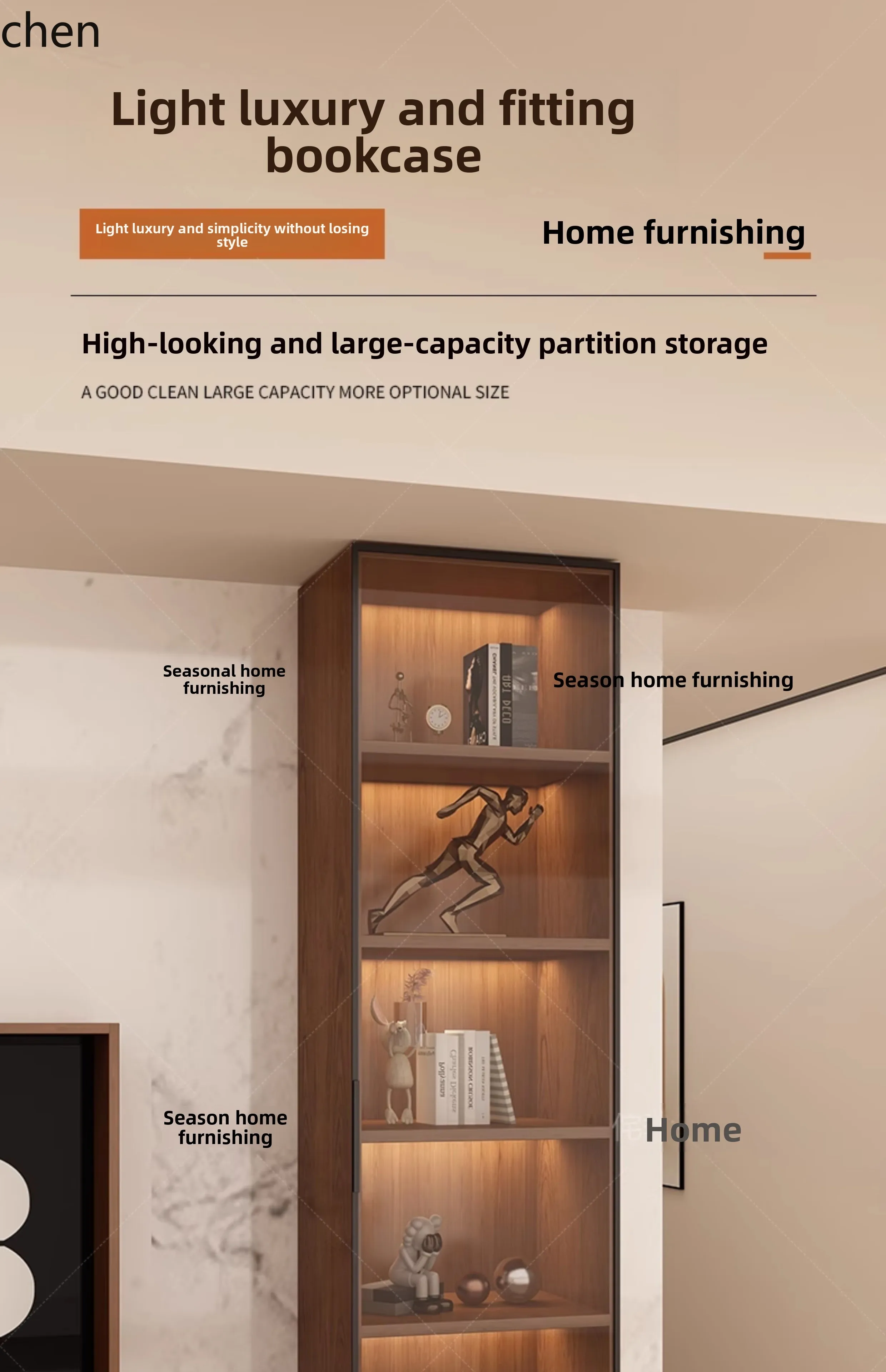 

LXC Glass Display Cabinet Storage Organizer Side Cabinet Bookshelf