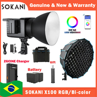【DO BRASIL】Sokani X100 100W Bi-Color RGB LED Video Light APP Control Bowens for Photography Video Recording Outdoor Shooting