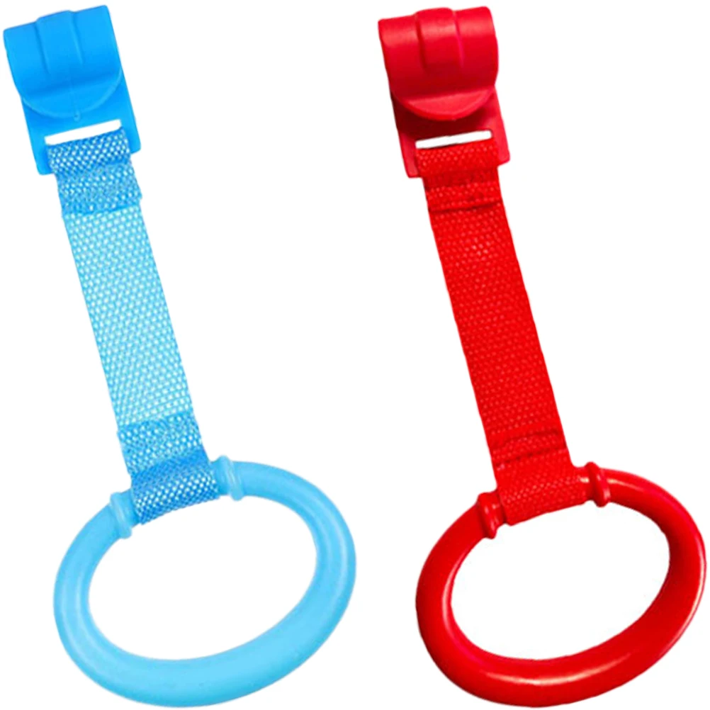 

2pcs Baby Standing Pull For Infant Crib Hand Ring Toddler Walking Assistant Training Tool Nursery Cot Grip Ring Lightweight Safe