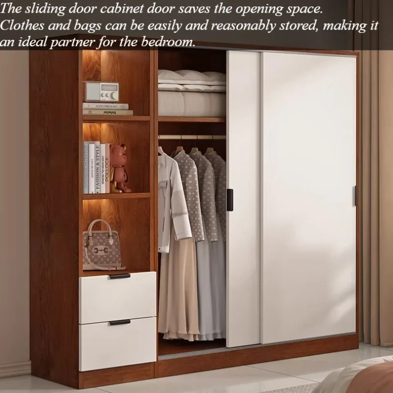 Standing Minimalist Wardrobe Modern Partition Apartment Shelf Wardrobe Organizer Dust Proof Bedroom Furniture Accessories