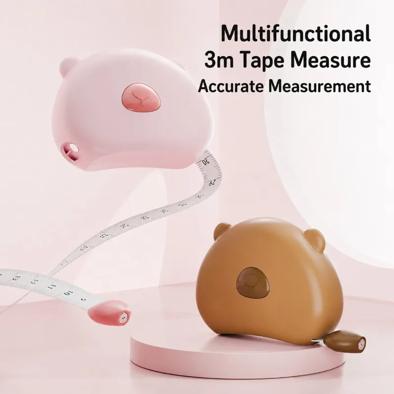 Portable Soft Measuring Tape for Body Measuring, Chest Waist Hip Arm Measure, Auto Retractable Magnetic ABS, Home Fitness