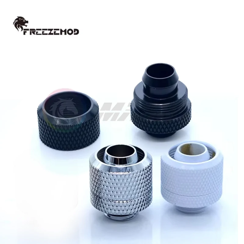 FREEZEMOD 3/8'' Thick Soft Tube Computer Water Cooling Hose Fitting Hand Tighten Connectors for 10*16MM Diameter HRGKN-H38