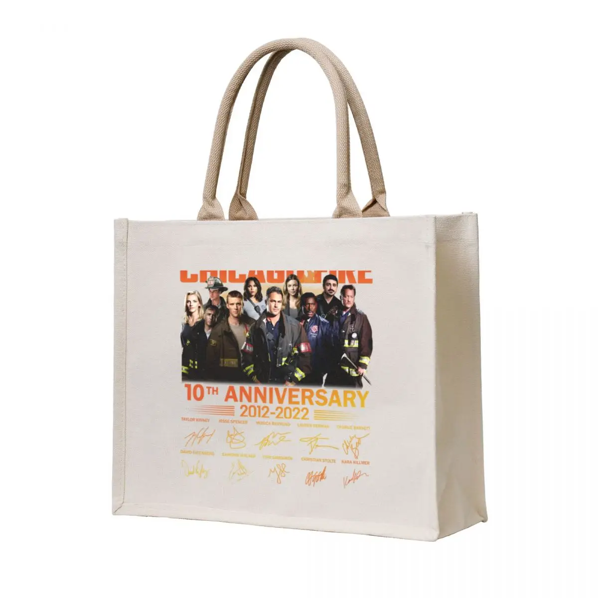 

Chicago Fire 10th Anni Tote Bag Portable shopping bag Reusable bags bag luxury women Shopper