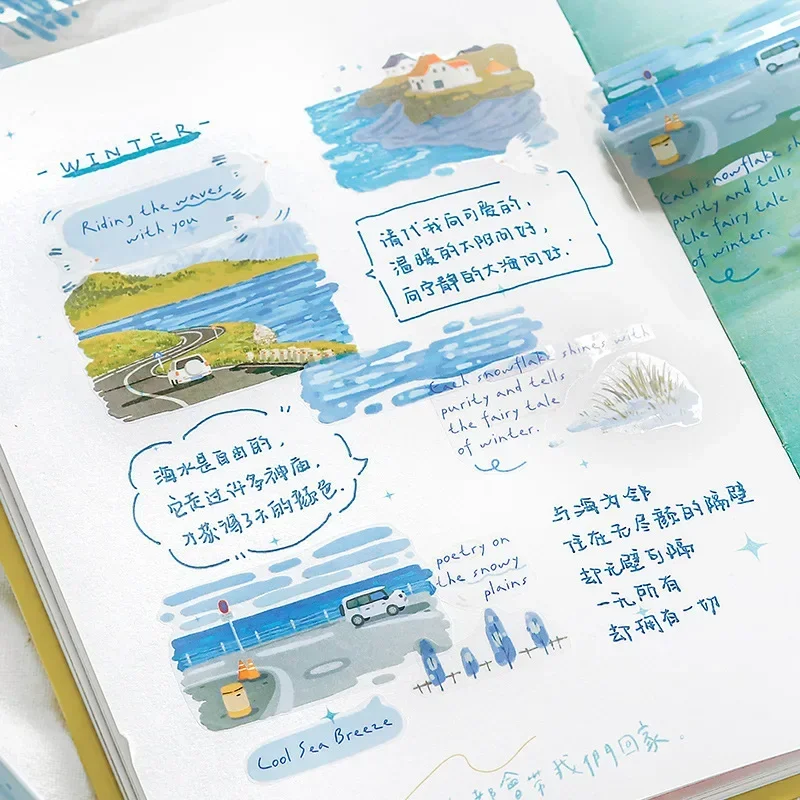 Scenic Series Stickers, Plant Landscape Tape Stickers