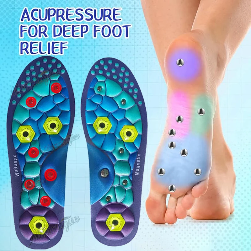 

Магнитные массажные стельки, поддержка свода стопы, массажная обувь для здоровья, подошва, зимние дышащие спортивные стельки, удобные вставки против усталости