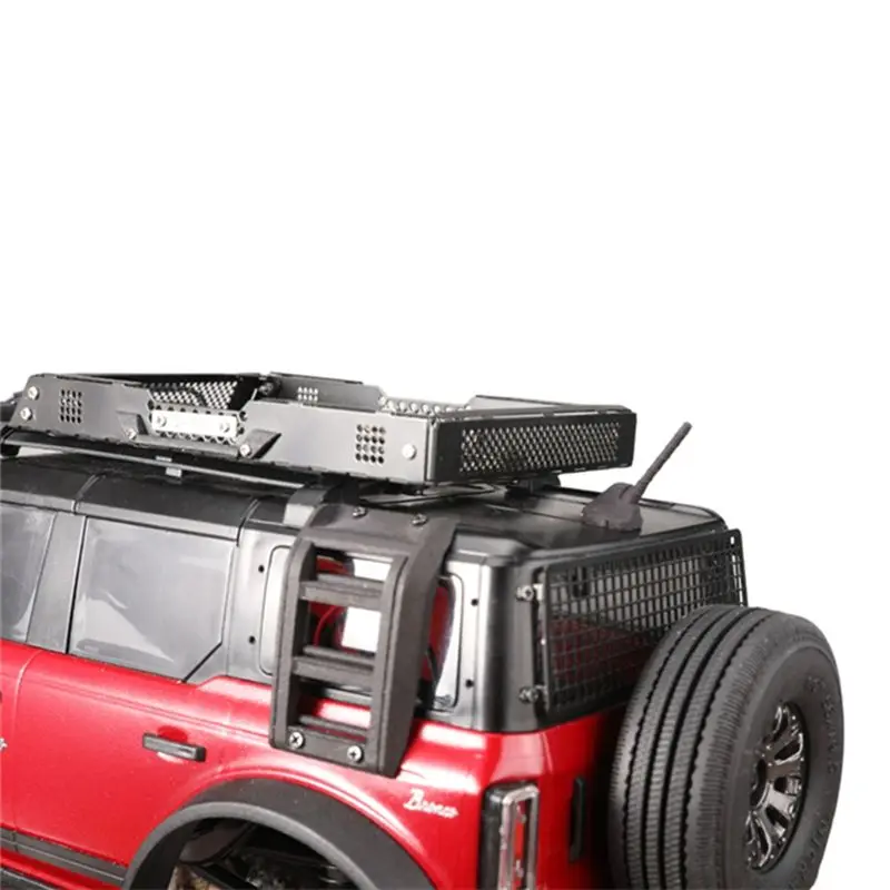 ABYB Metal Luggage Carrier Roof Rack with Fixing Rail for TRAXXAS TRX4M 1/18 RC Crawler Car Upgrade Parts Accessories