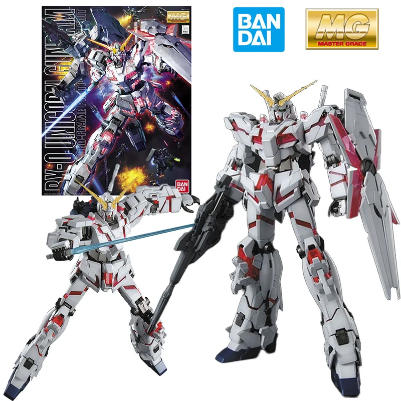 

Bandai MG RX-0 Unicorn Gundam 1/100 20Cm Gundam UC Original Action Figure Model Kit Assemble Toy Birthday Gift Collection