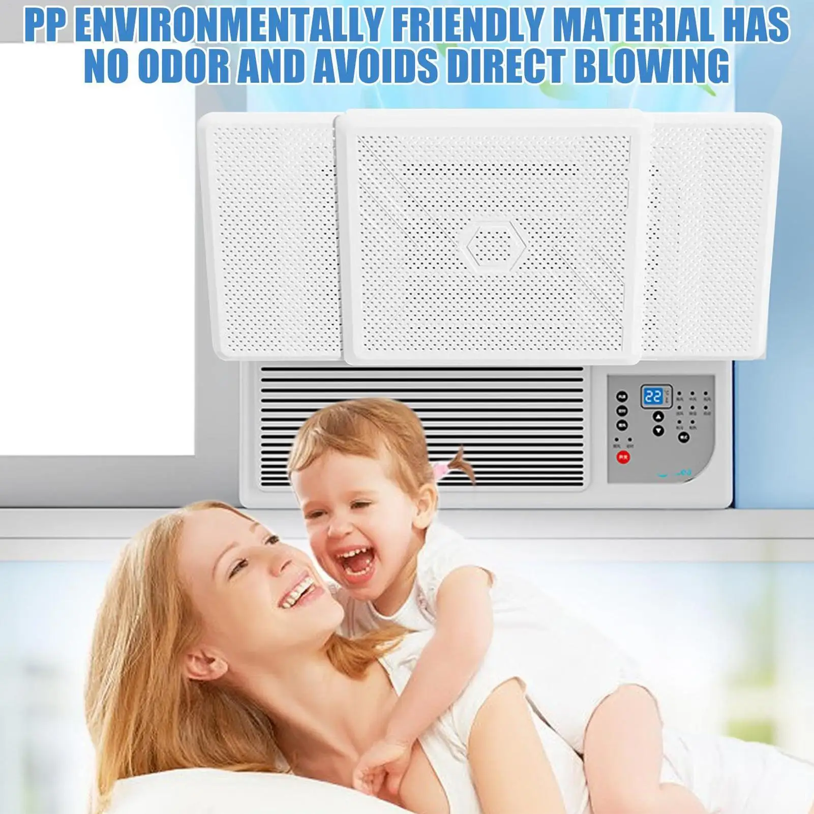 Air Vent Deflector Standing AC Deflector Retractable Air Conditioner Accessories for Workplace Bathroom Living Room Dormitory