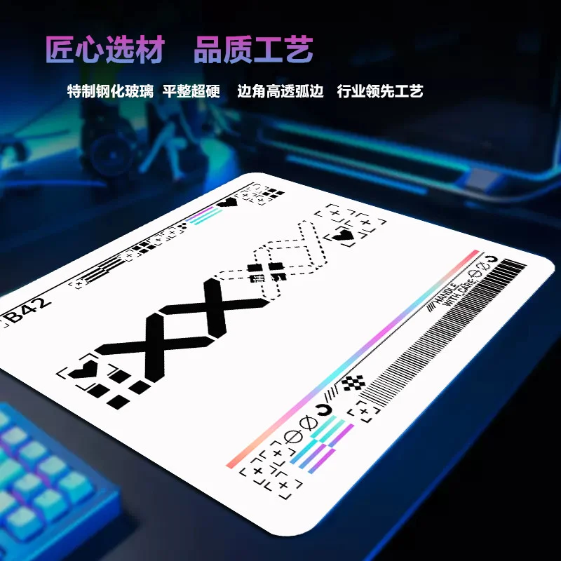 Skypad SORA YUME لوحة ماوس ألعاب زجاجية ذات سطح أملس بلوري حصيرة مكتبية ترقية FPS ملحقات ألعاب الكمبيوتر المخصصة للمكتب #2
