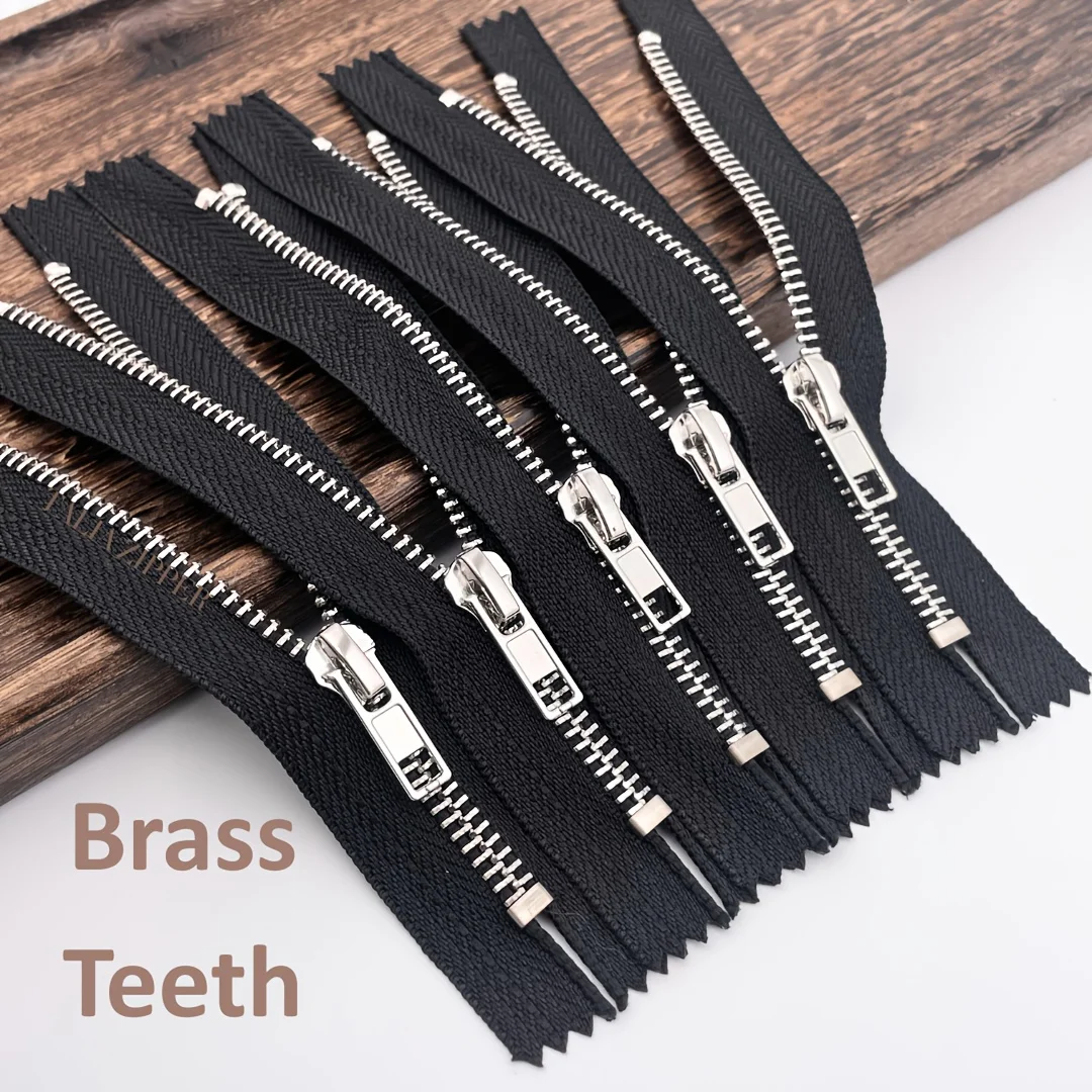 5pcs or 10pcs 6 inch 15cm #5 Metal Copper Zipper Closed Tail, Suitable for Bags, Clothing, DIY Creation